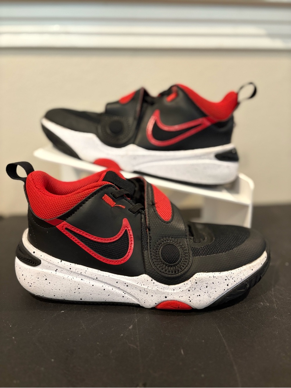 NWOT Nike Kids Black Red Sneakers